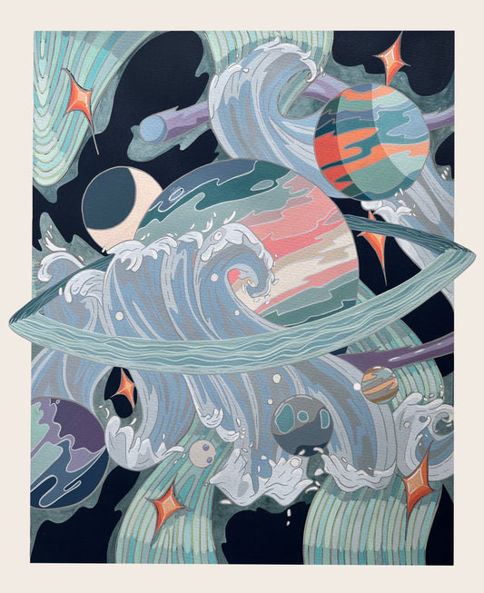 Water Worlds Giclee Print 16 x 20" Posters, Prints, & Visual Artwork from GemCadet