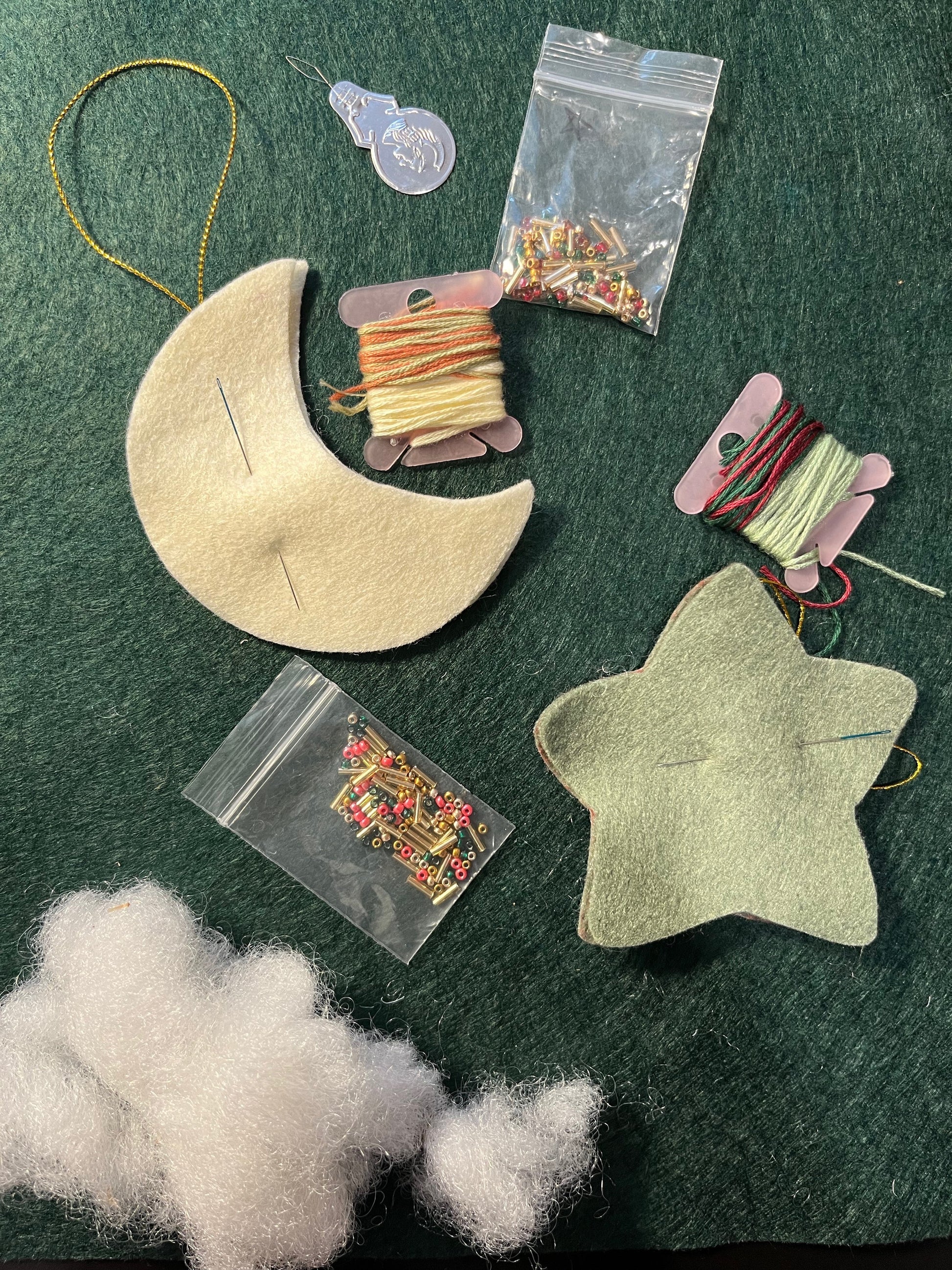 DIY Embroidered Ornament Kit! diy kit from GemCadet