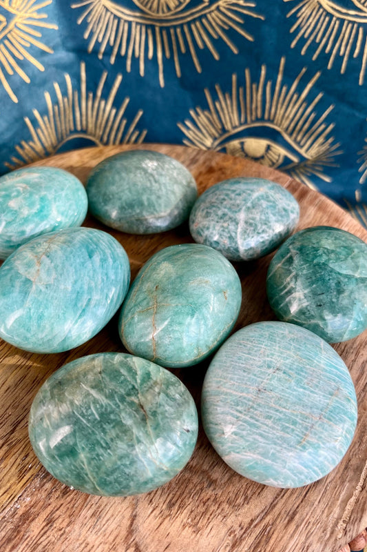 Amazonite Palm Stones crystals from GemCadet