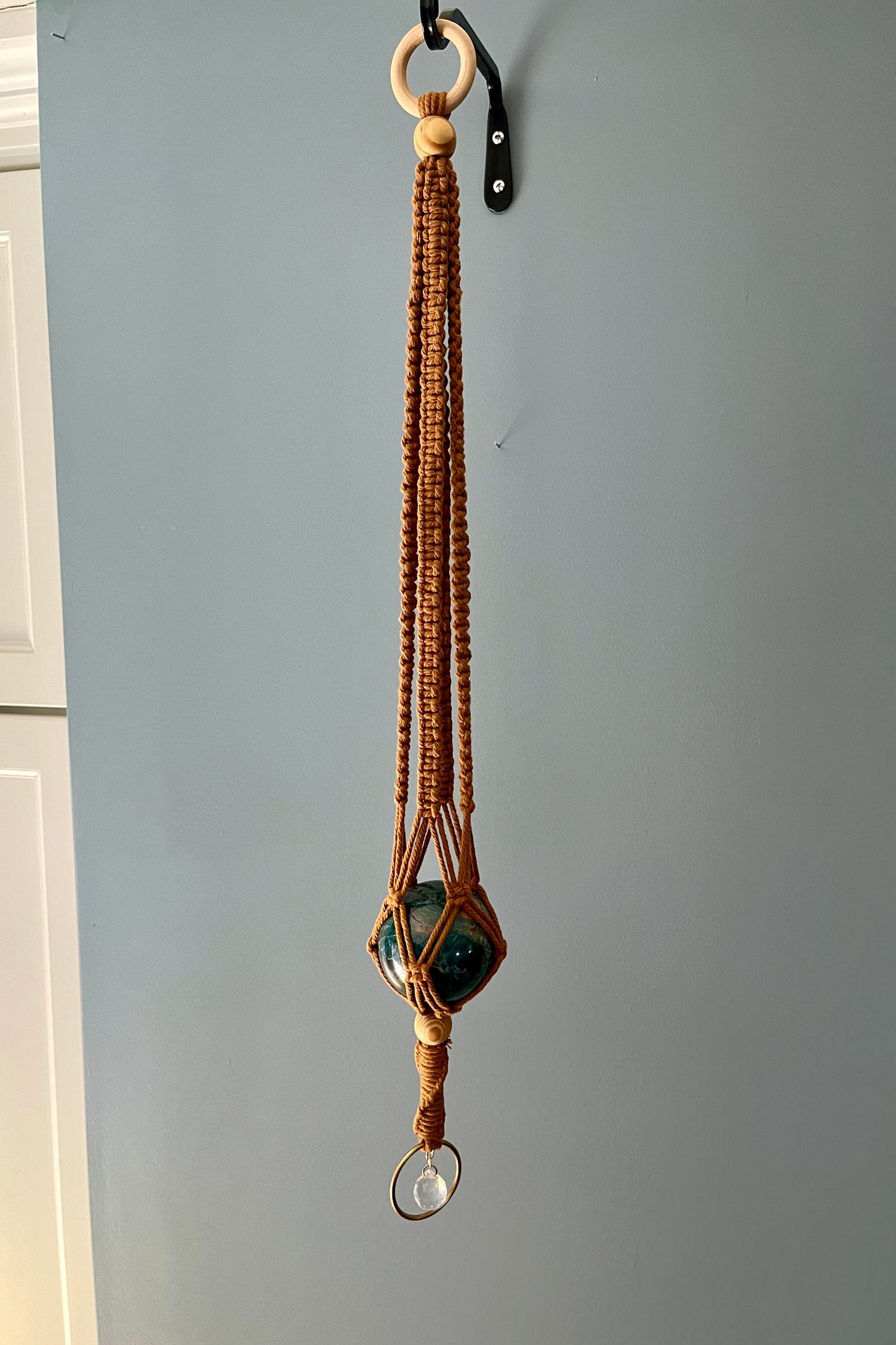 Apatite Crystal Hanger with Sun Catcher