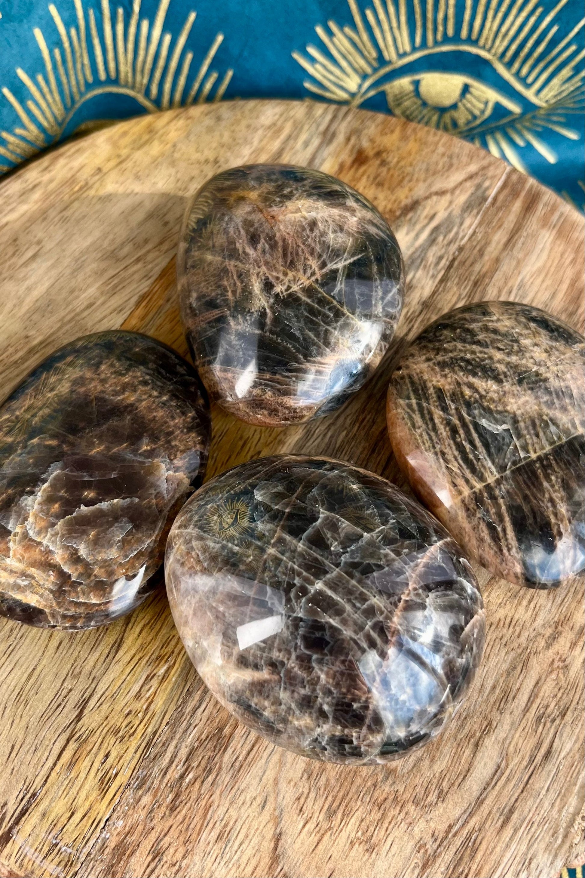 Black Moonstone / Garnierite / Palm Stones crystals from GemCadet