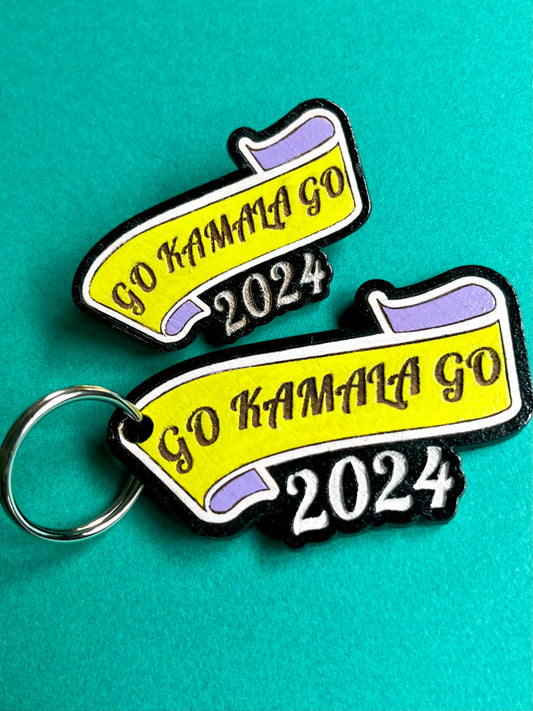 Go Kamala Go 2024 Pin & Key Chain