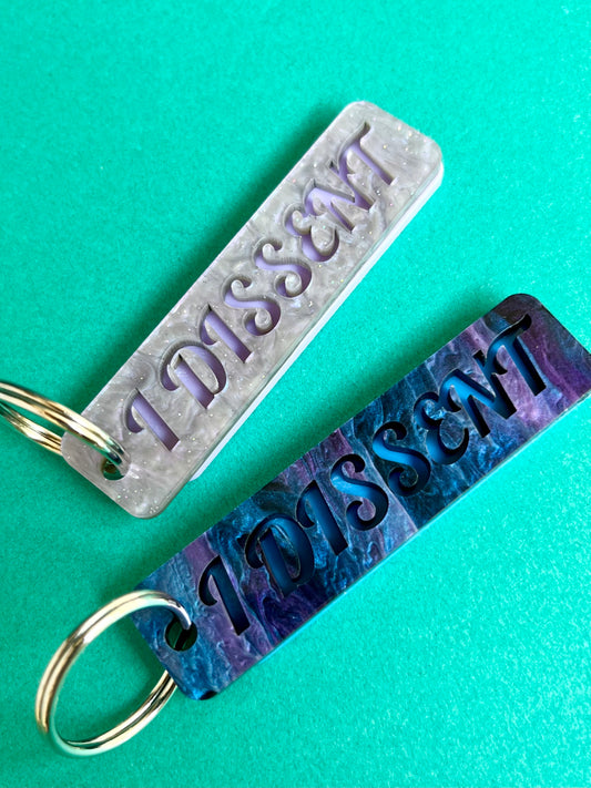 I DISSENT Acrylic Layered Key Chain