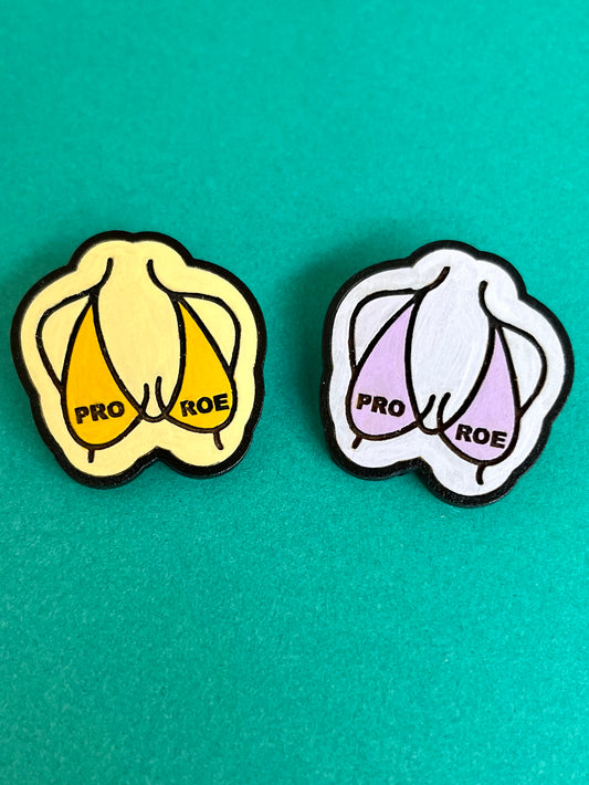 Pro Roe Wooden Bikini Pin